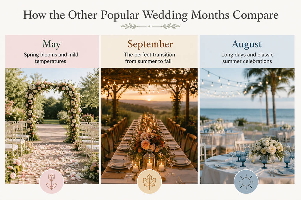 How the Other Popular Wedding Months Compare