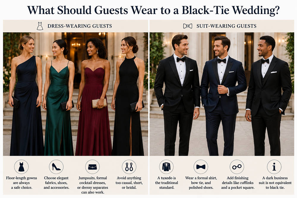 What Should Guests Wear to a Black Tie Wedding