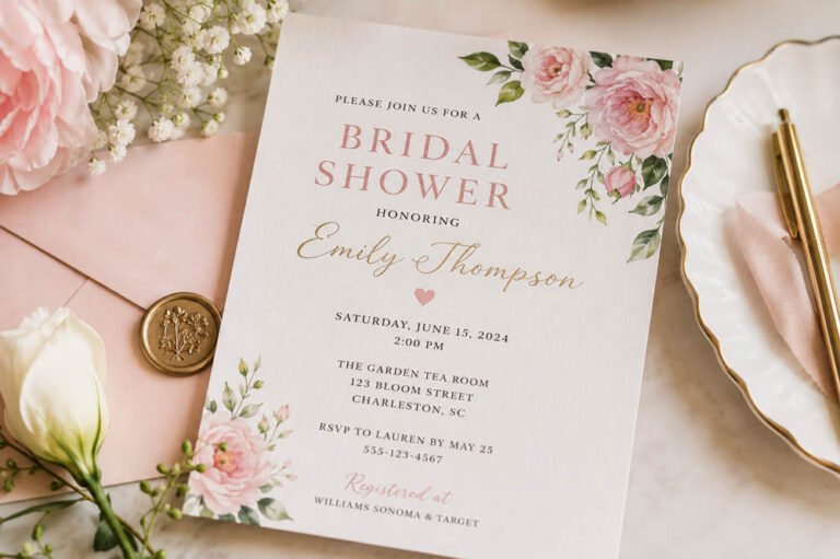 Bridal shower invitation wording