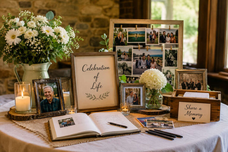 Celebration of life table ideas