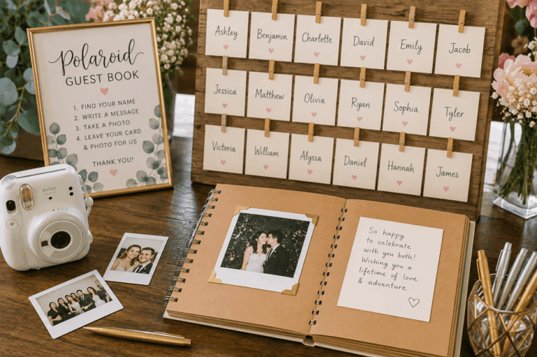 Diy polaroid guestbook