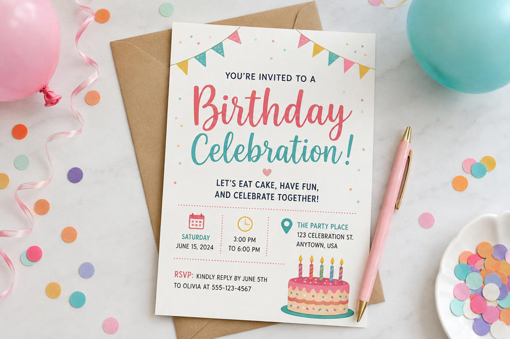 How to write a birthday invitation