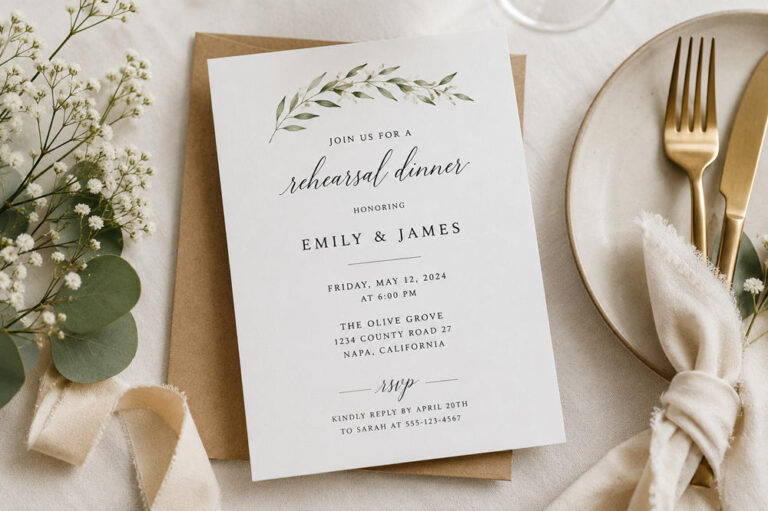 Rehearsal dinner invitation wording