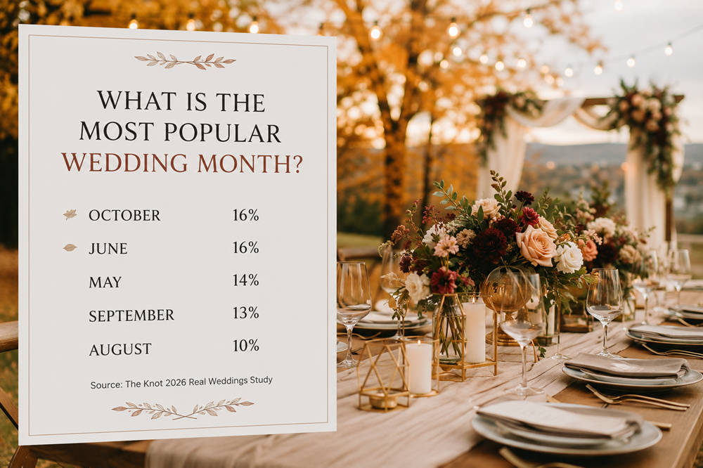 What is the most popular wedding month