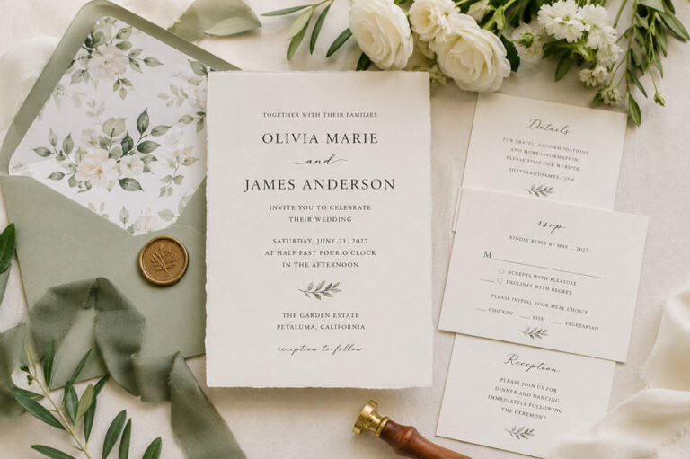 What should be included in a wedding invitation