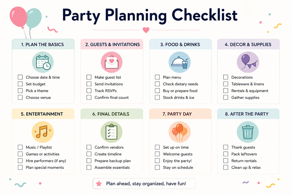 Party Planning Checklist
