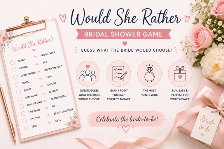 Would She Rather Bridal Shower Game