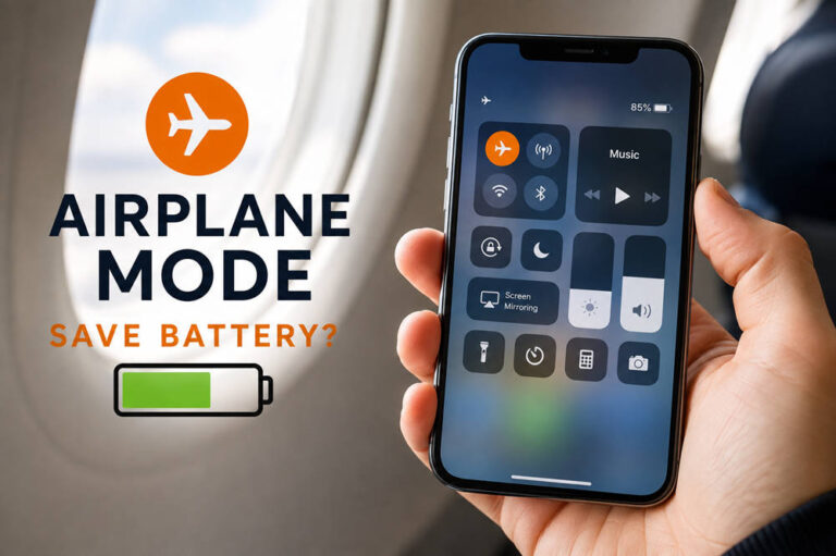 Does airplane mode save battery